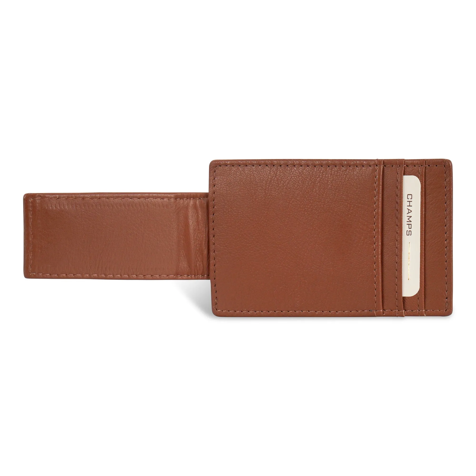 Onyx / Leather Mag Card Case