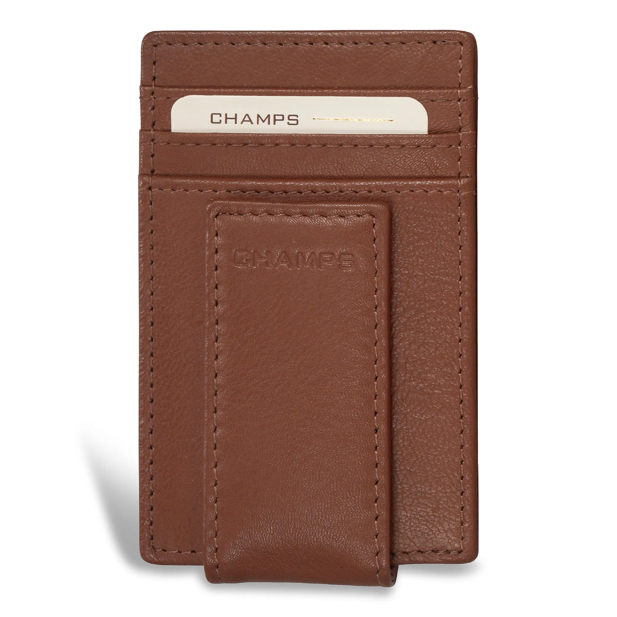 Onyx / Leather Mag Card Case