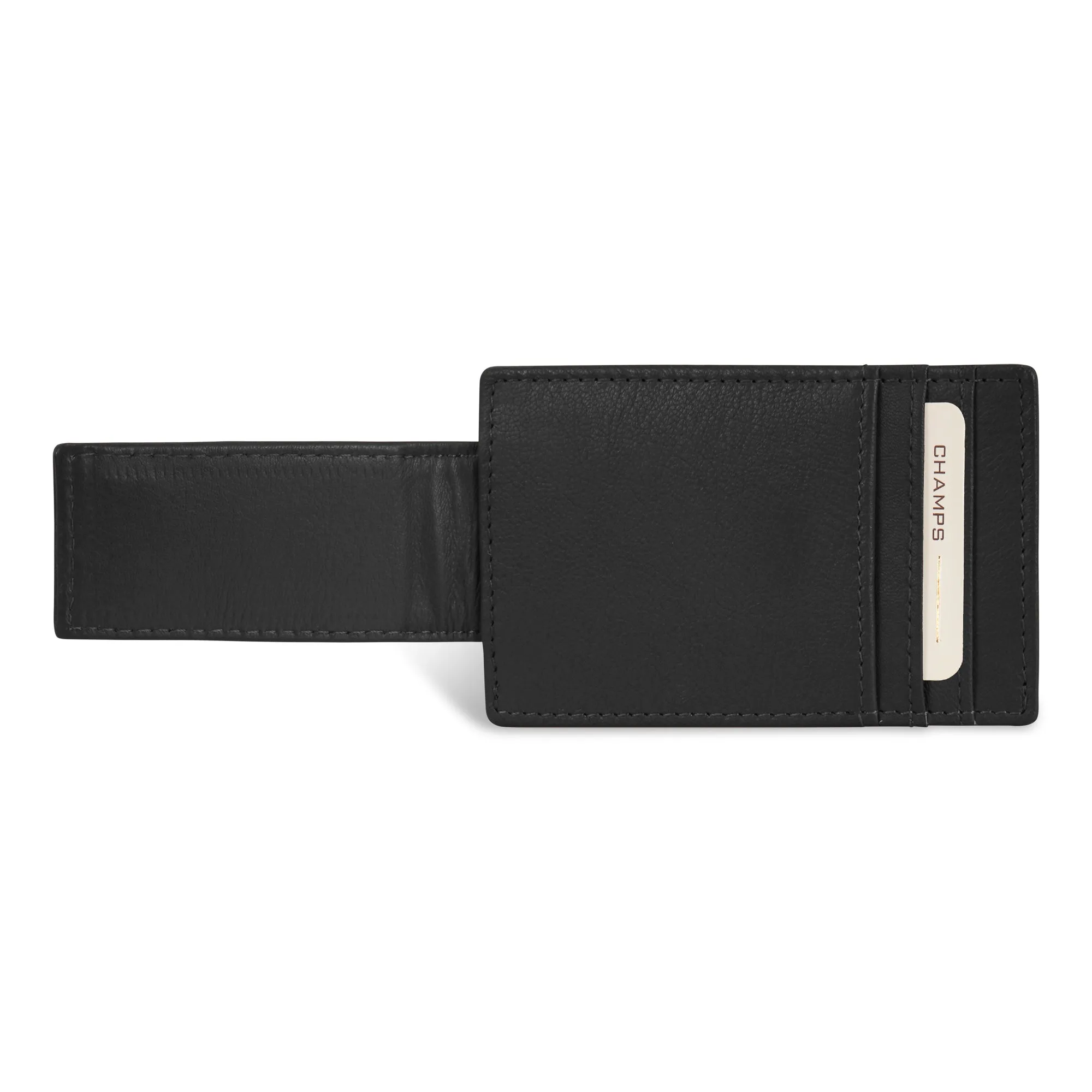 Onyx / Leather Mag Card Case