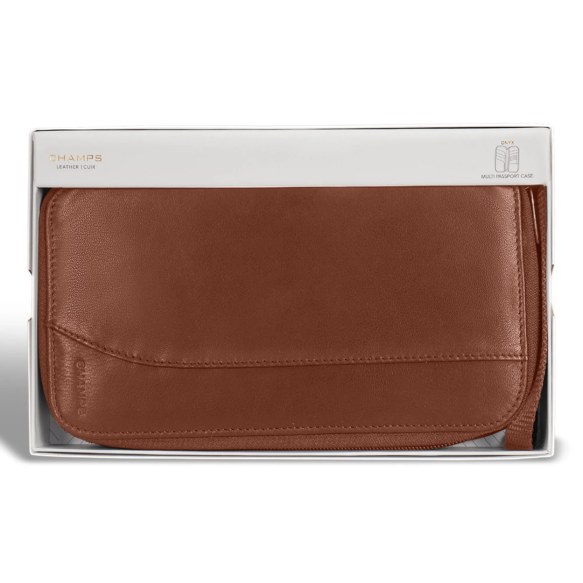 Onyx / Leather Multi Passport Case