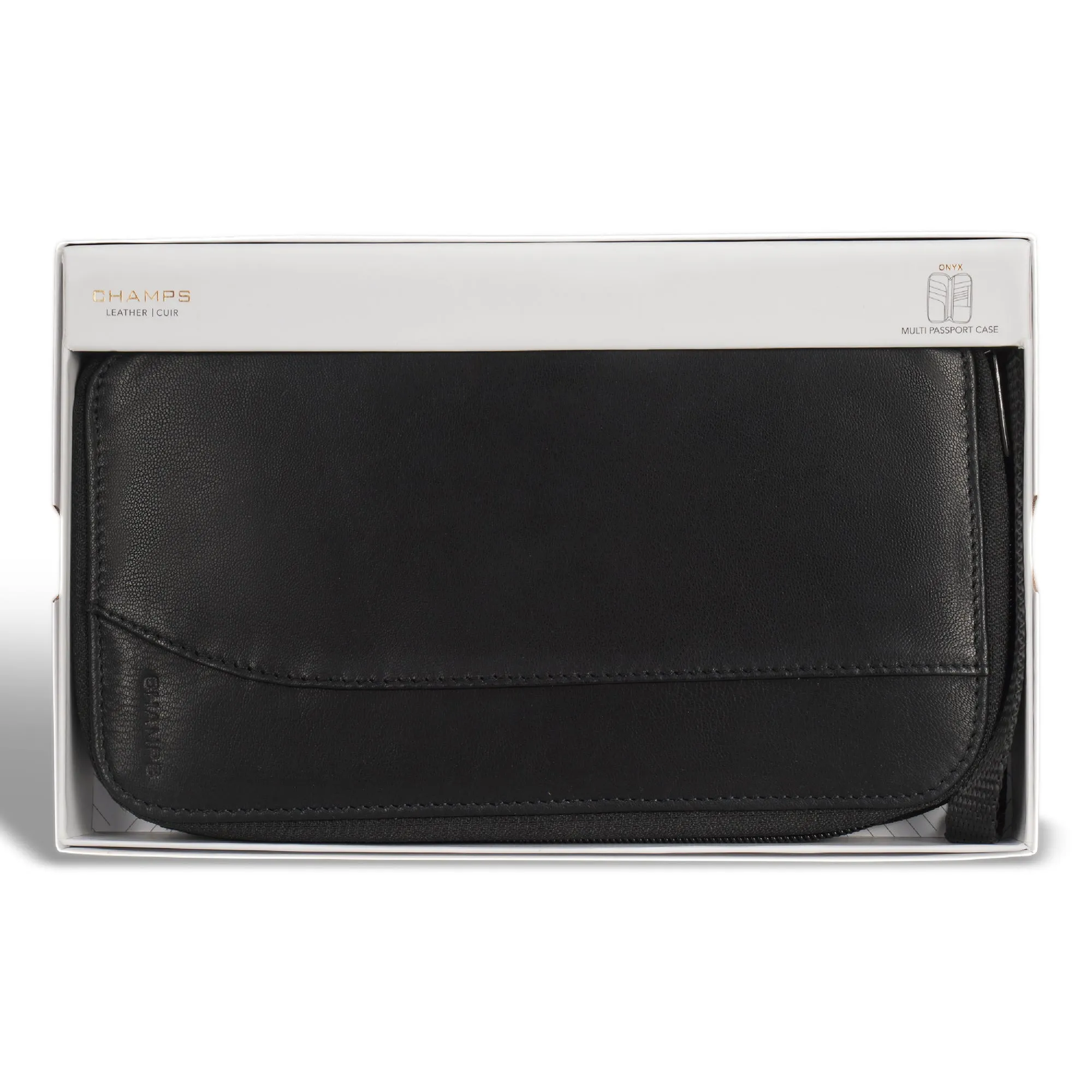 Onyx / Leather Multi Passport Case