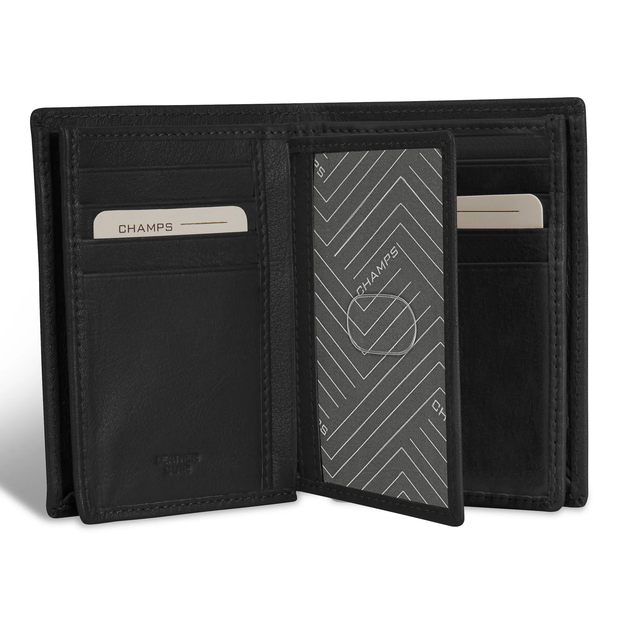 Onyx / Leather Vertical Wallet