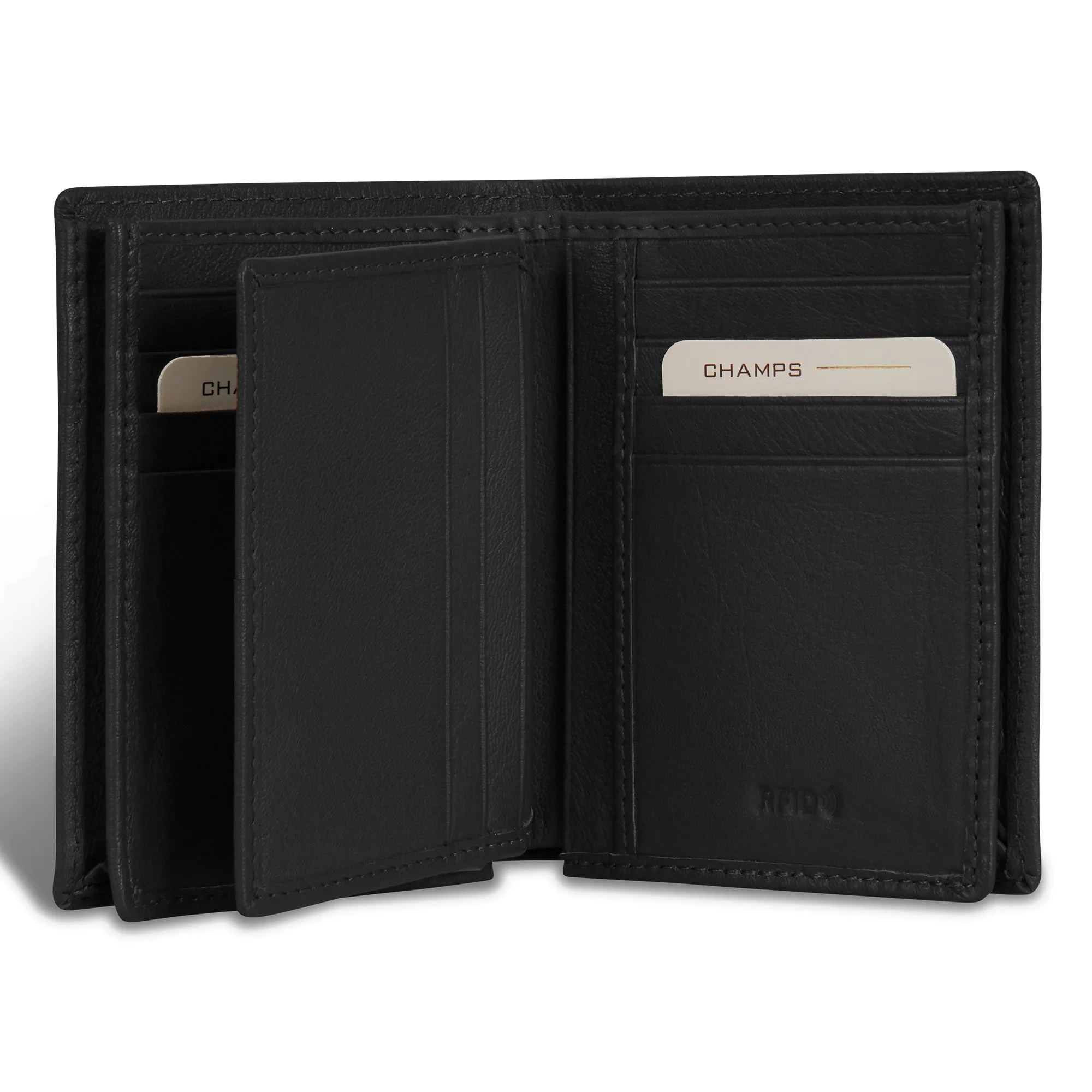 Onyx / Leather Vertical Wallet