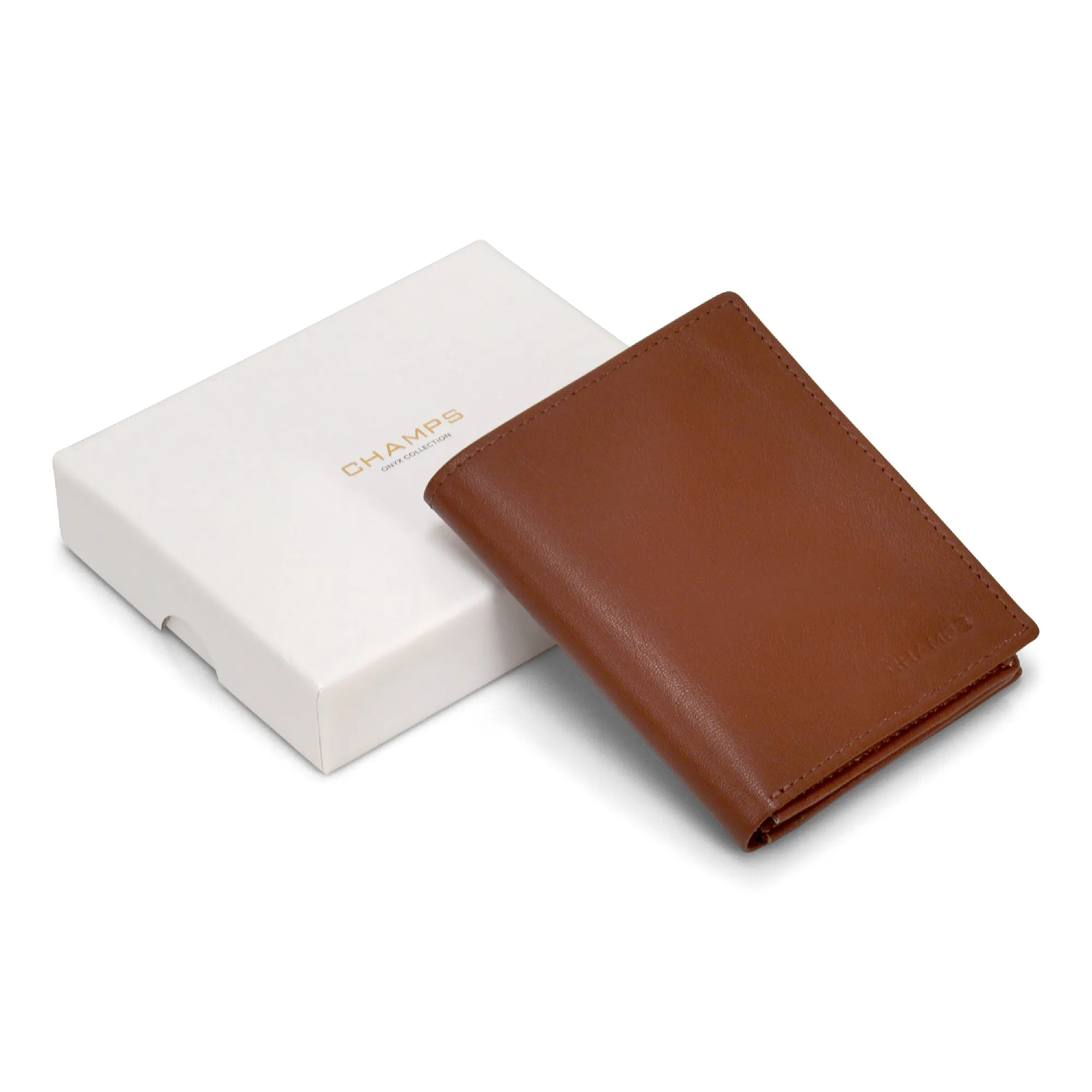 Onyx / Leather Vertical Wallet
