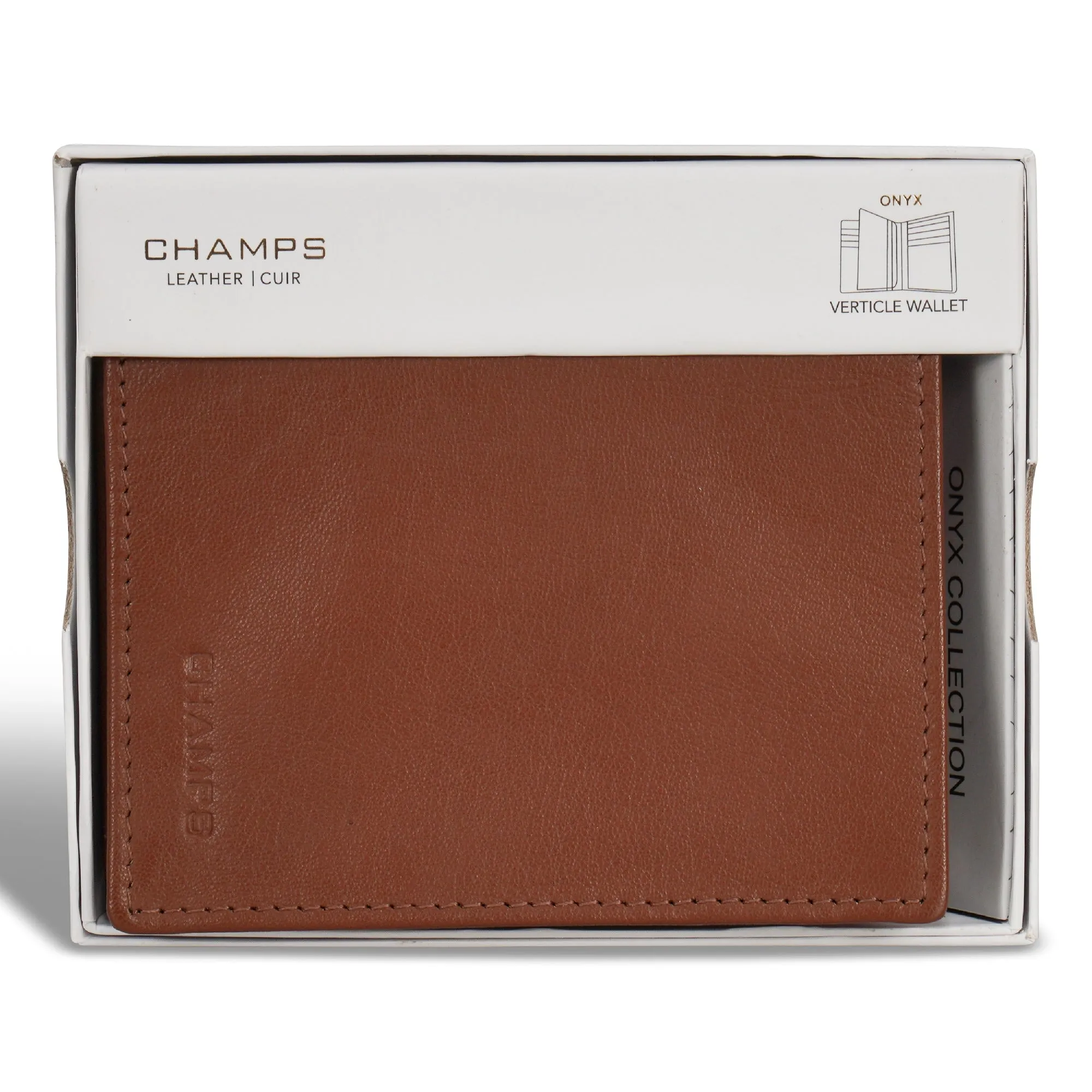 Onyx / Leather Vertical Wallet