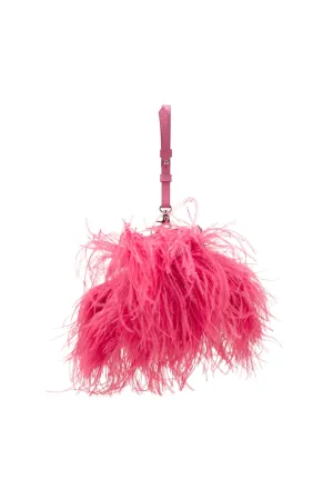 PINK FEATHER BAG