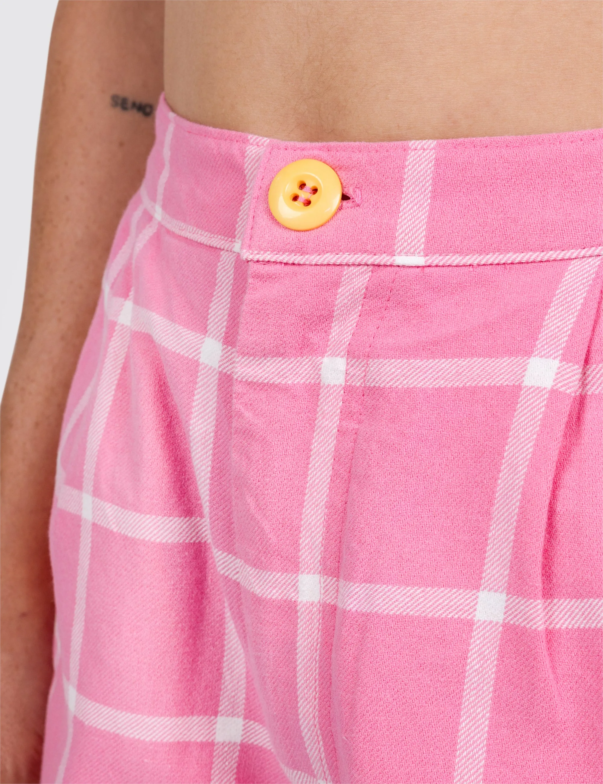 Pinky Grid Ellie Shorts