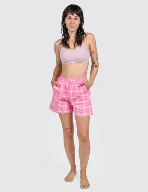 Pinky Grid Ellie Shorts