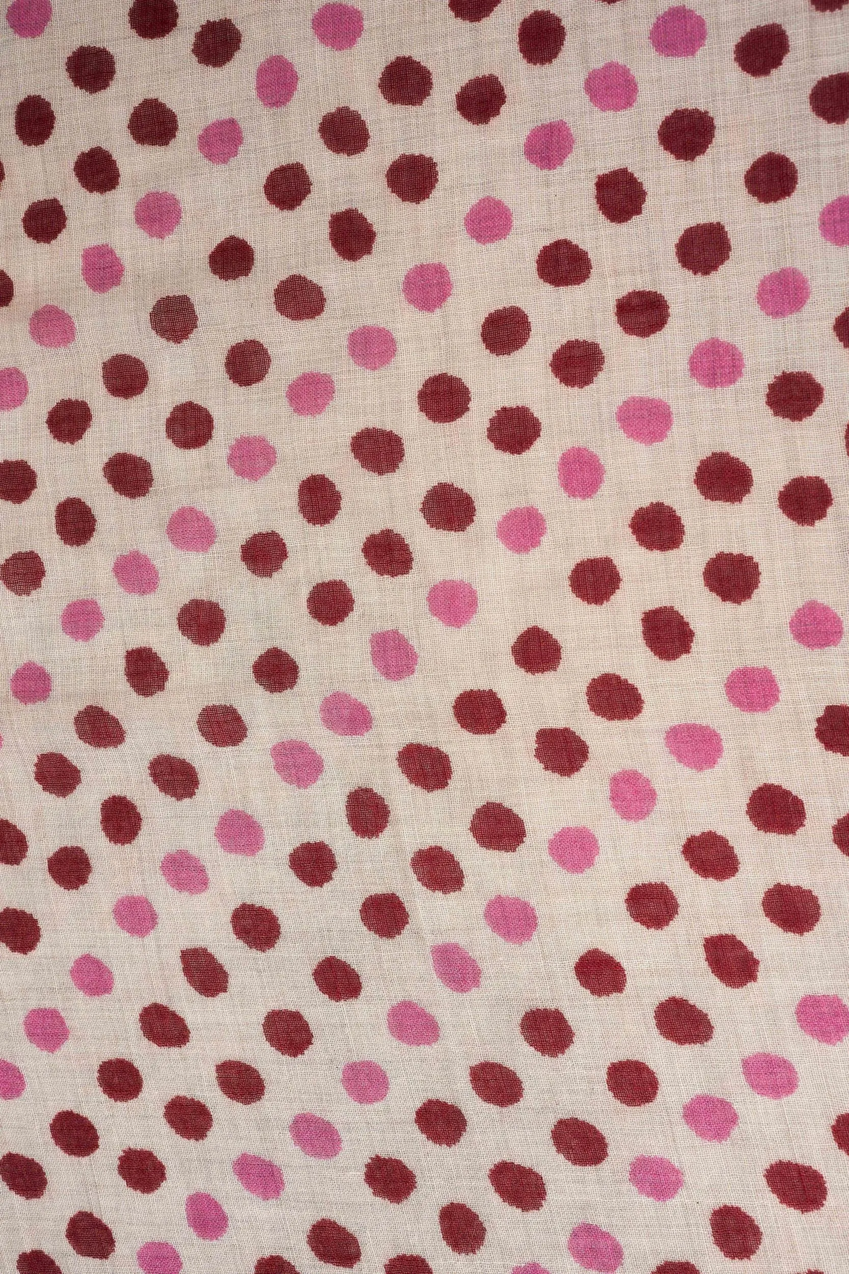 Polka Dot Wool Scarf - Multicolour