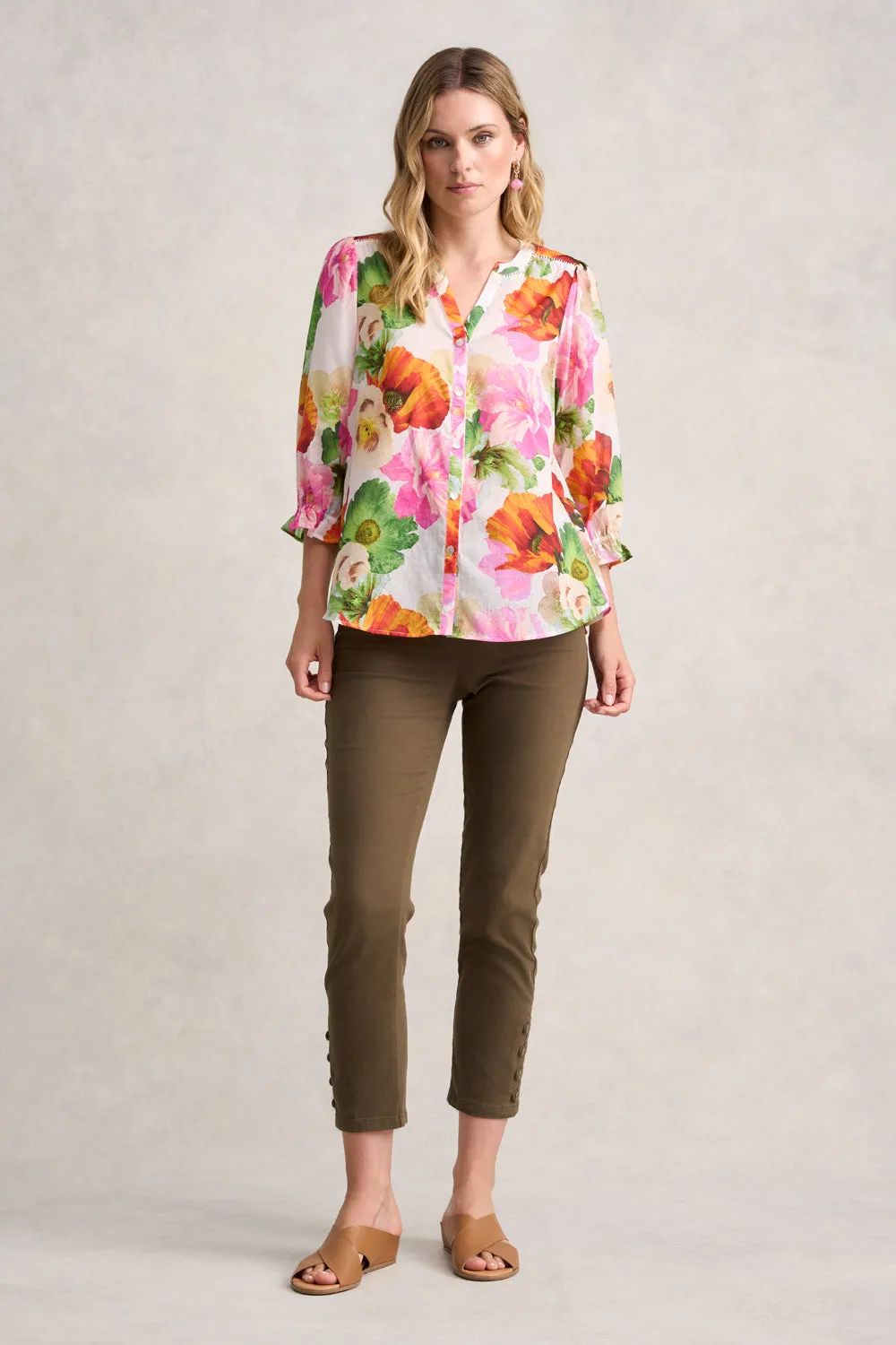Printed Cotton Shirt - Multi Floral