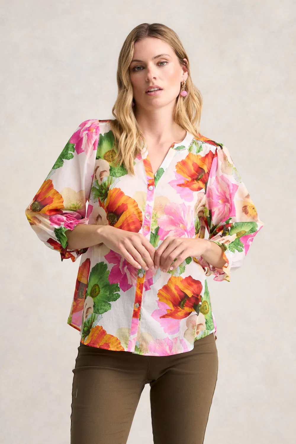 Printed Cotton Shirt - Multi Floral