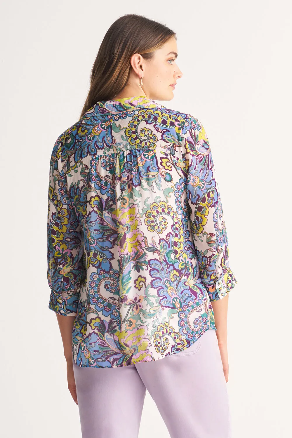 Printed Soft Blouse - Multicolour Paisley