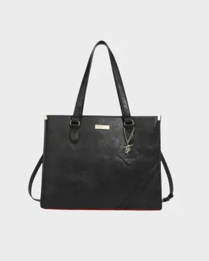 PY Tote Bag in Black Red Bottom
