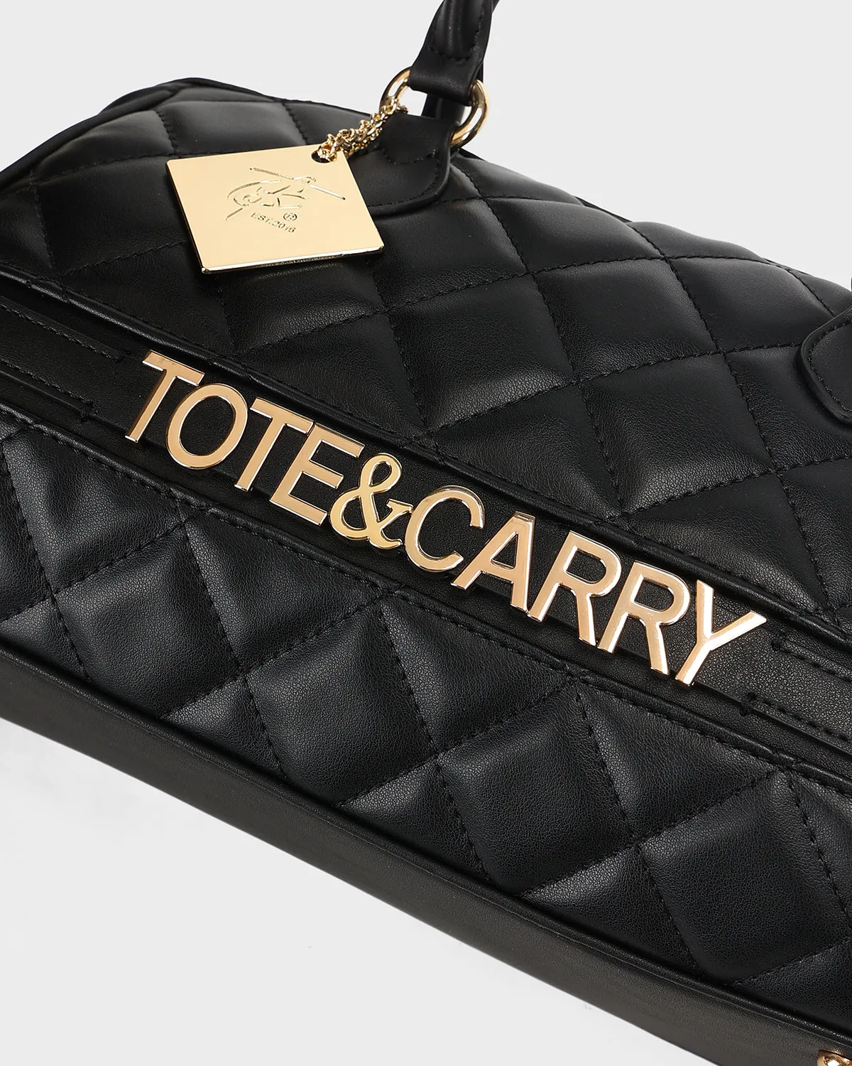 Quilted Couture Italy Purse in Black