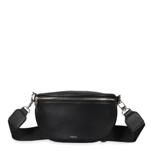 Riona Krystina RFID Waistbag. Black with webbing