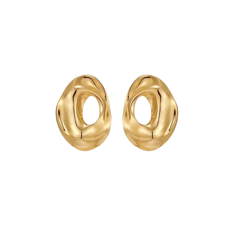 Ripple Hoop Earrings