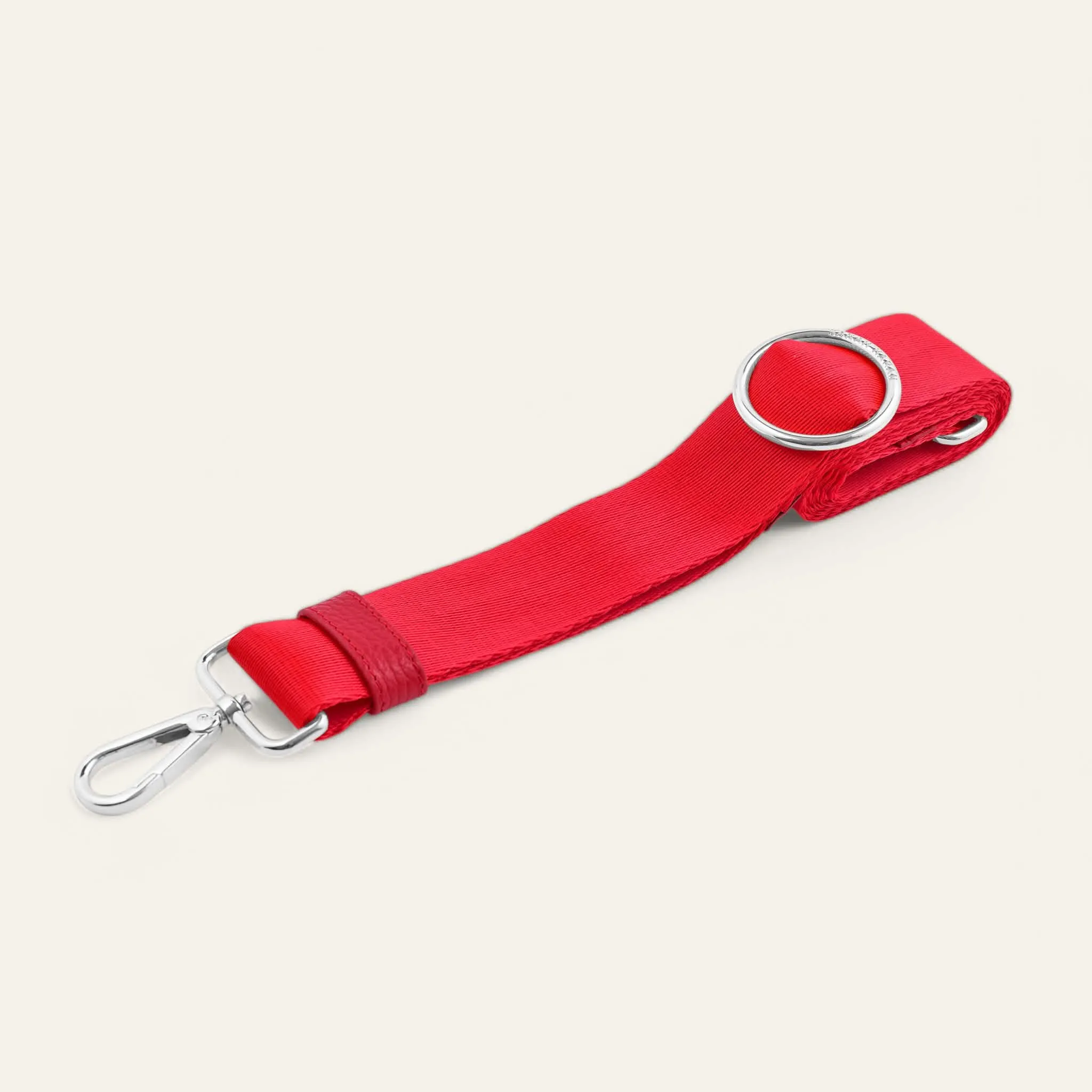 River Strap | Red with Silver hardware