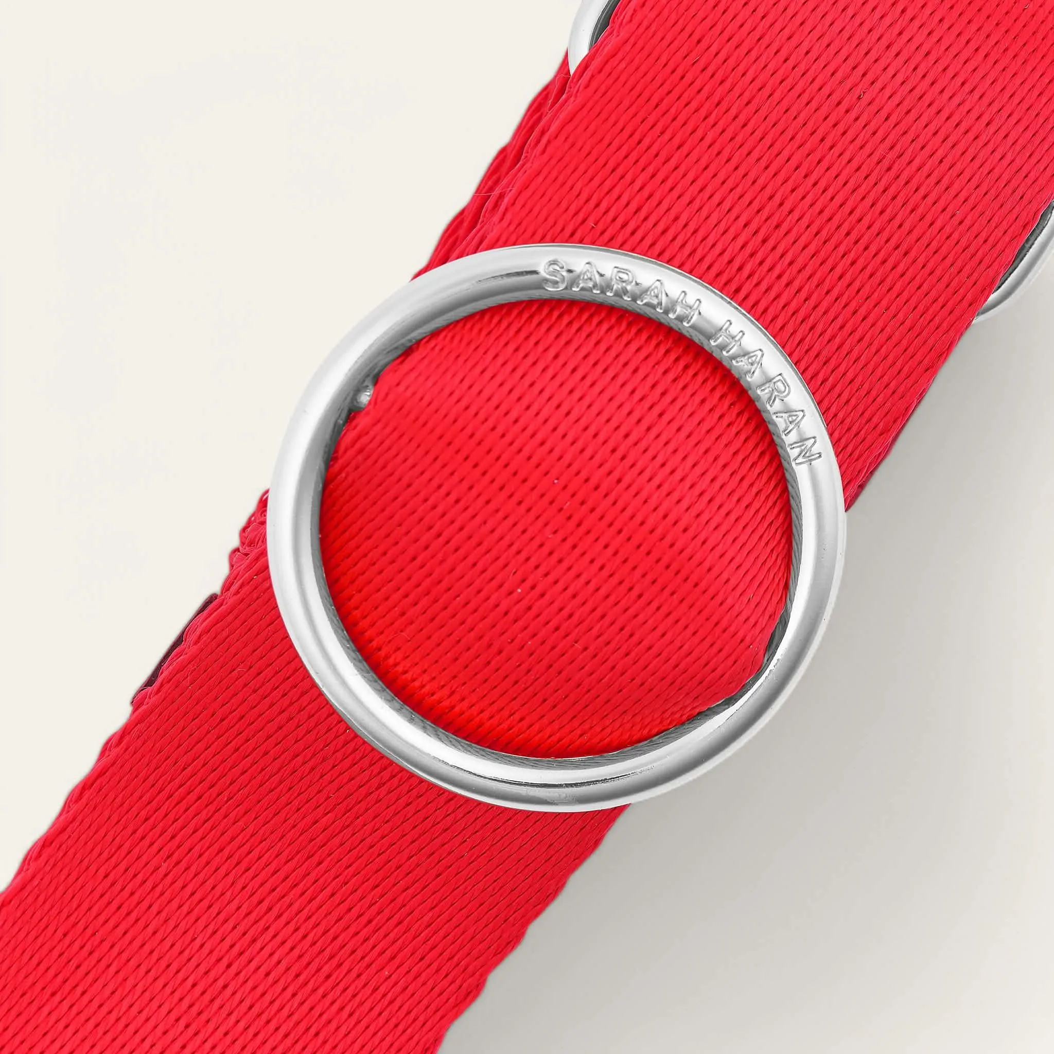 River Strap | Red with Silver hardware