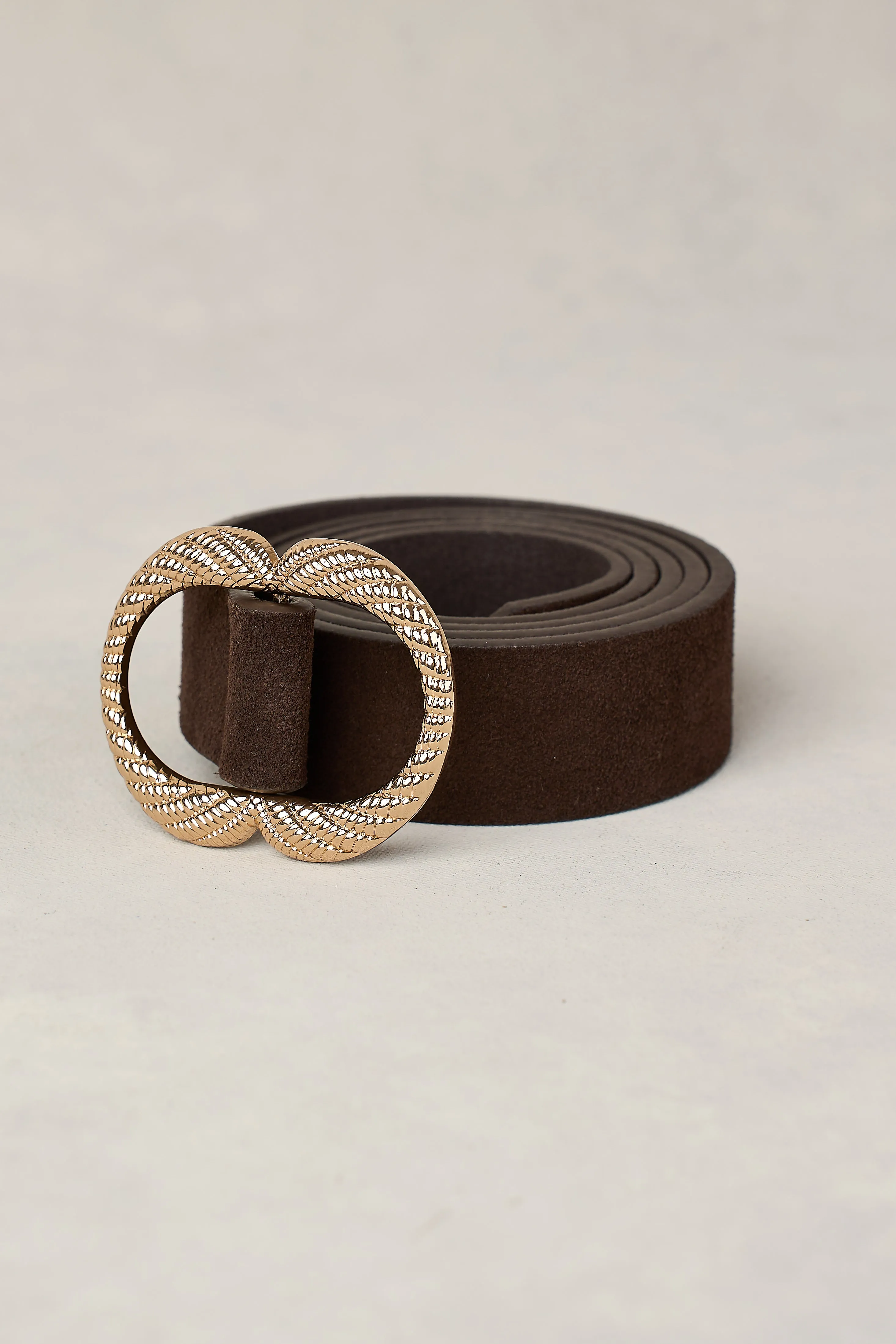 Sienna Suede Belt - Chocolate