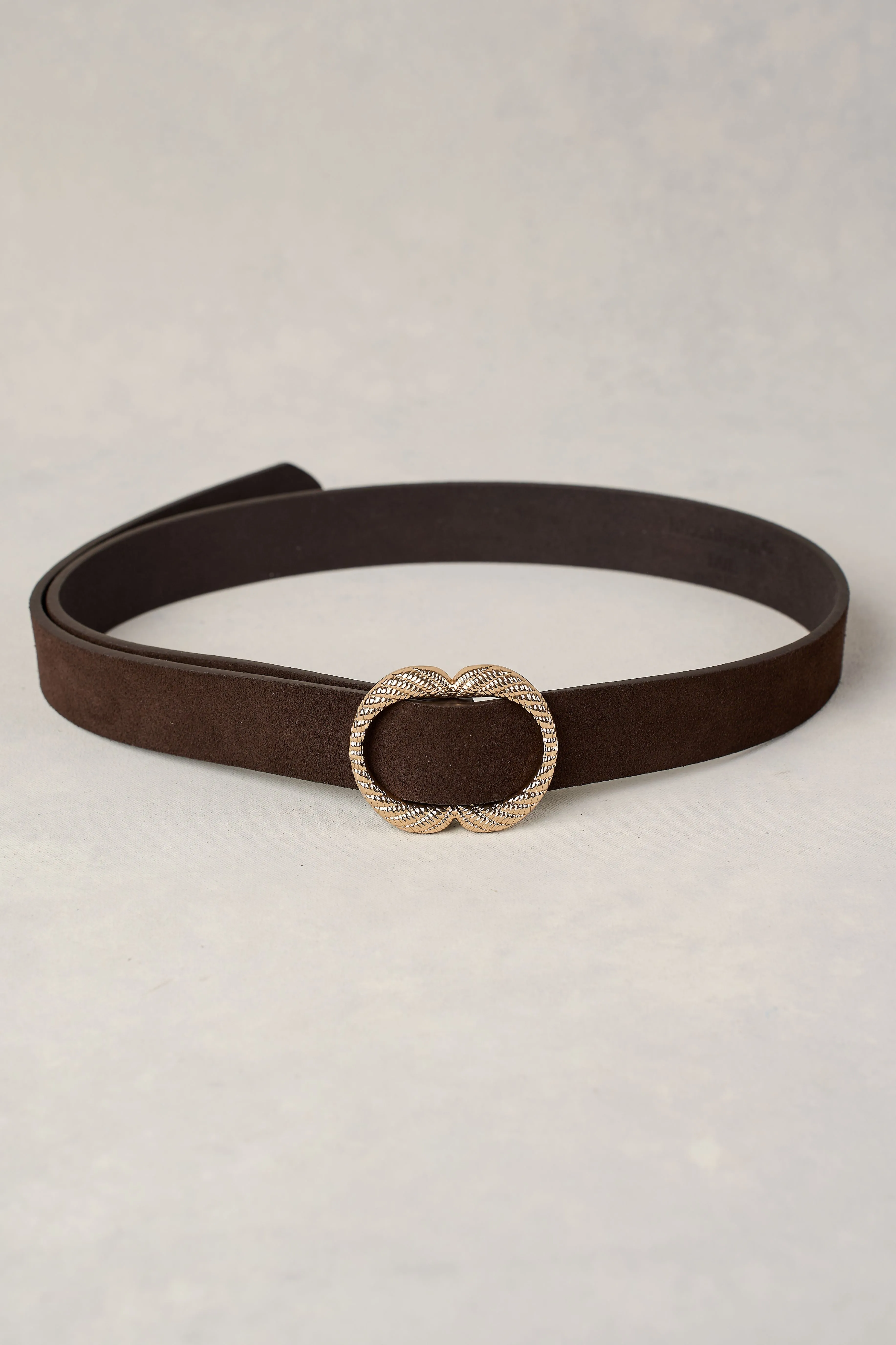 Sienna Suede Belt - Chocolate