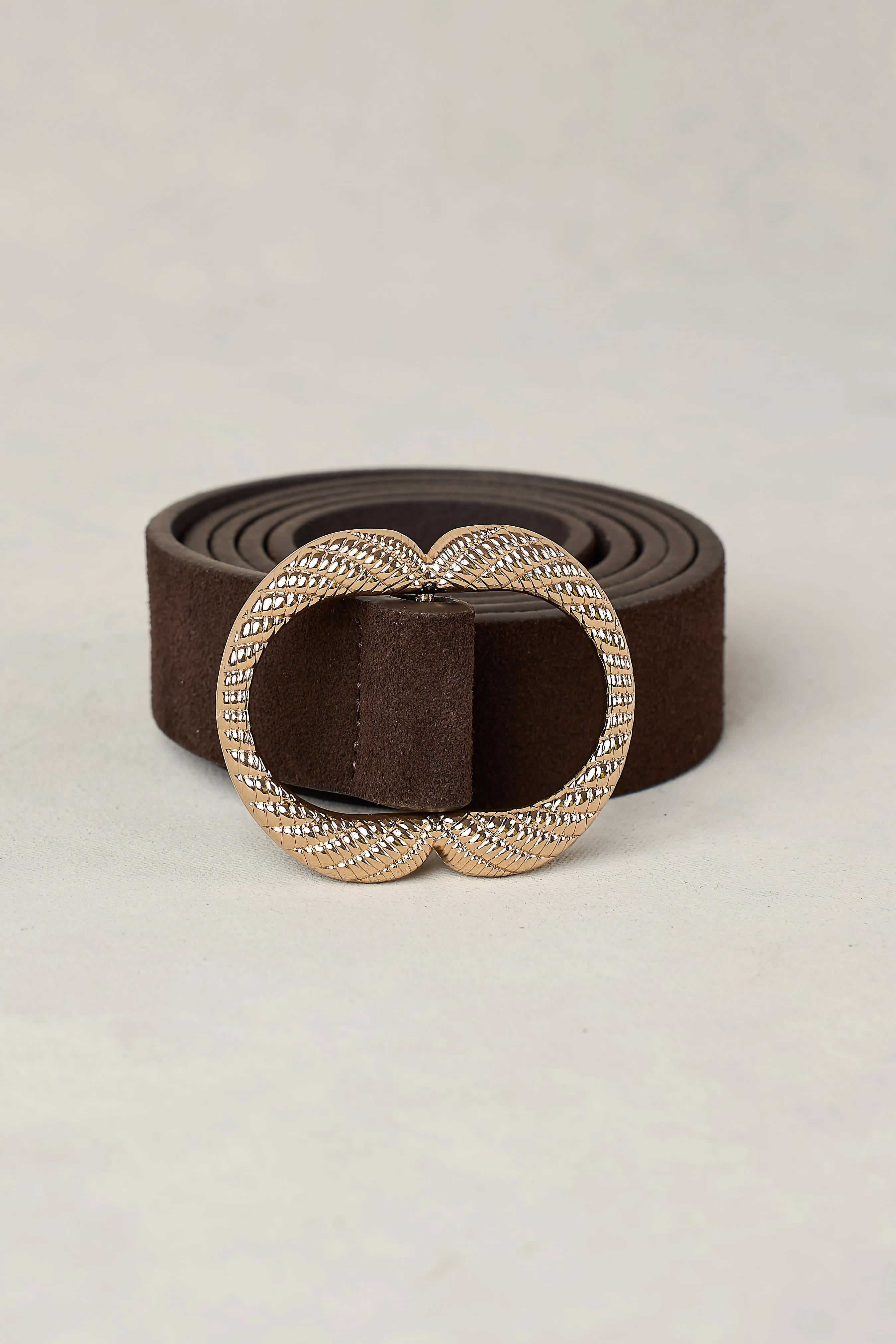 Sienna Suede Belt - Chocolate