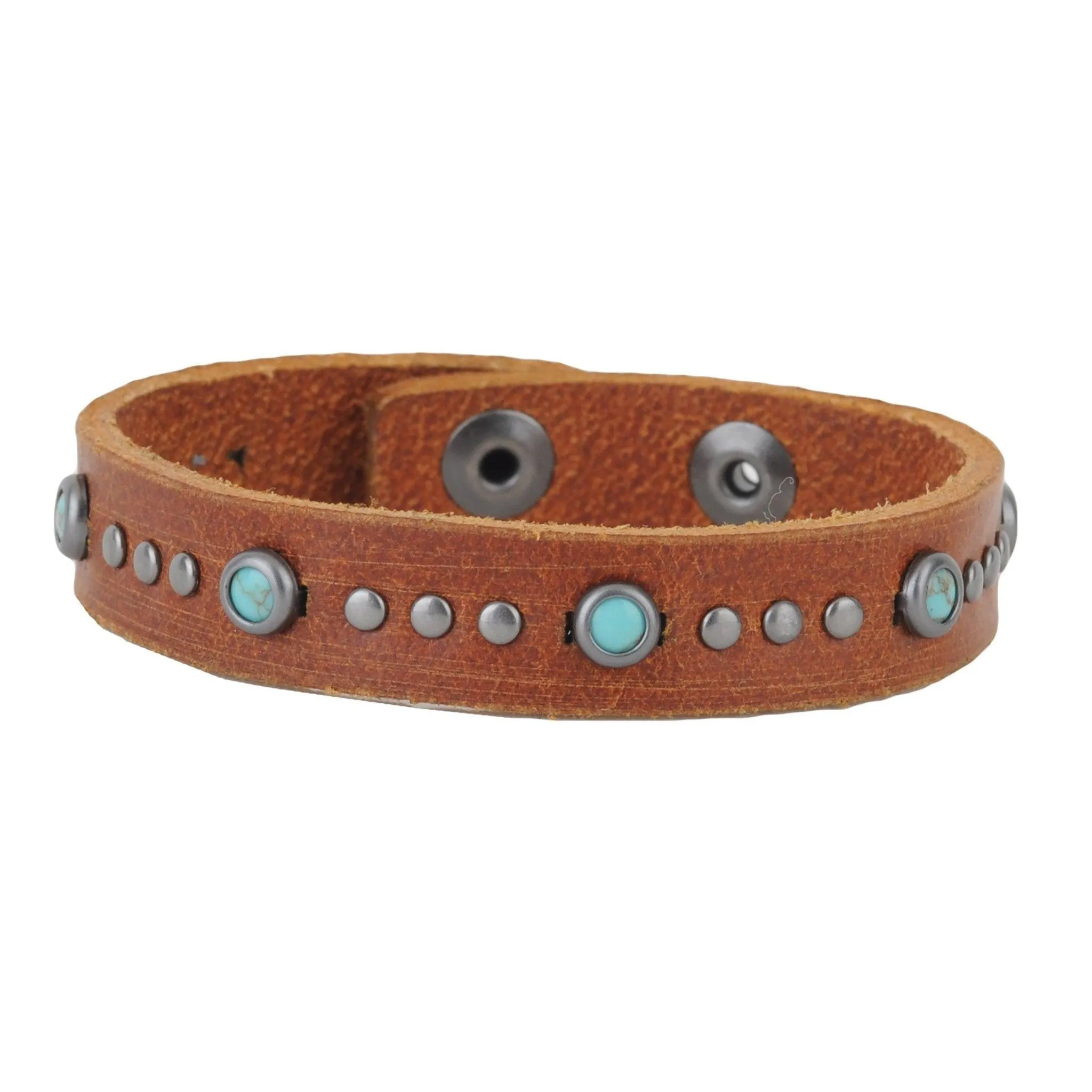 Skinny Turquoise and Studs Bracelet