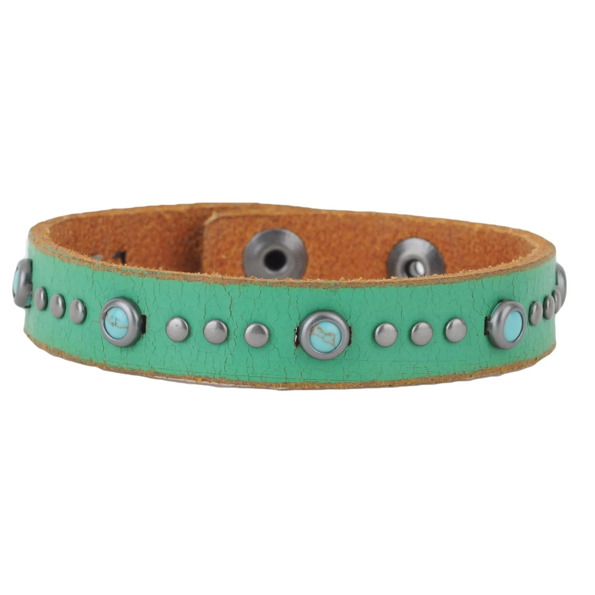 Skinny Turquoise and Studs Bracelet