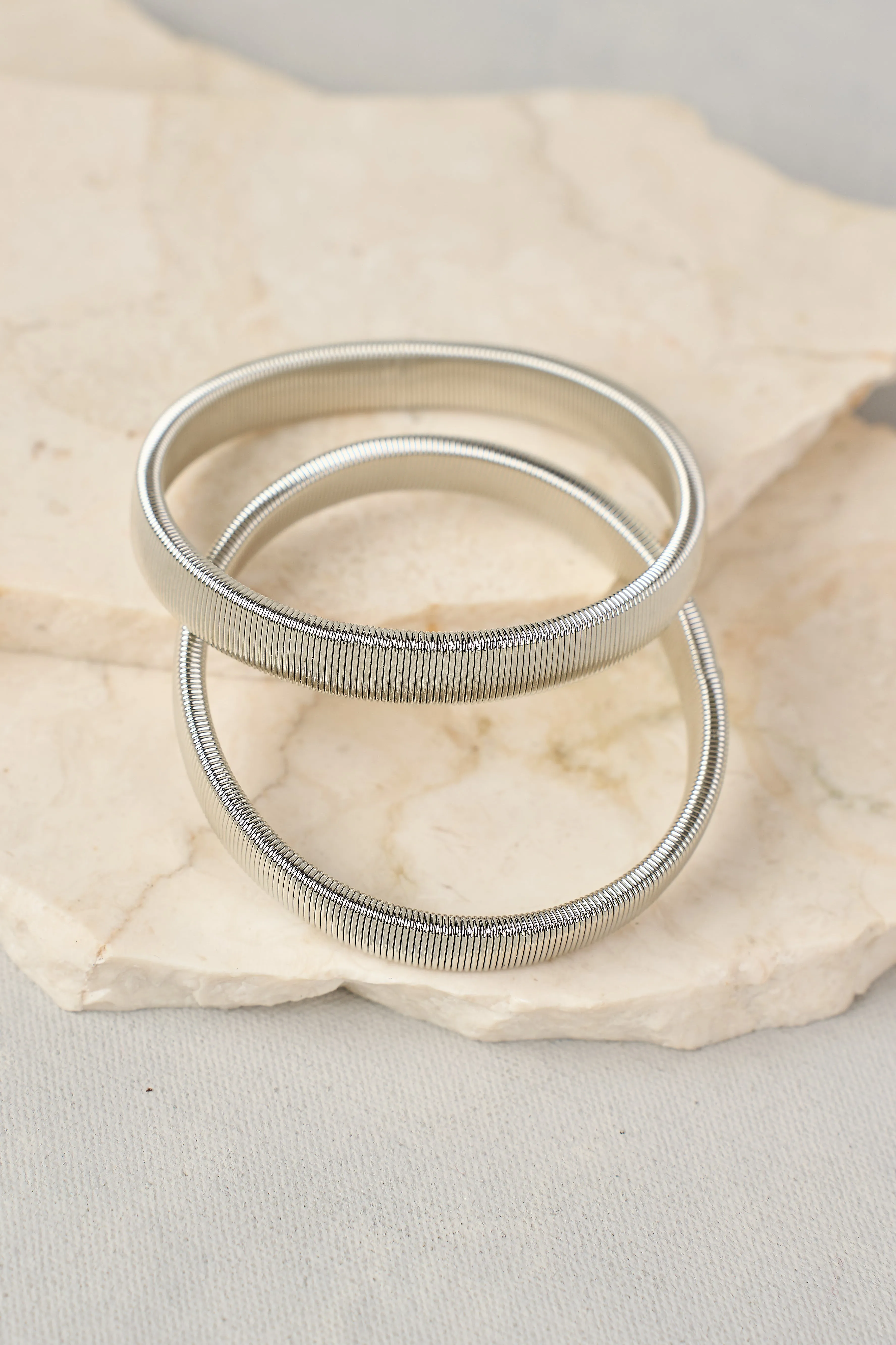 Sleeve Garter Pair - Silver