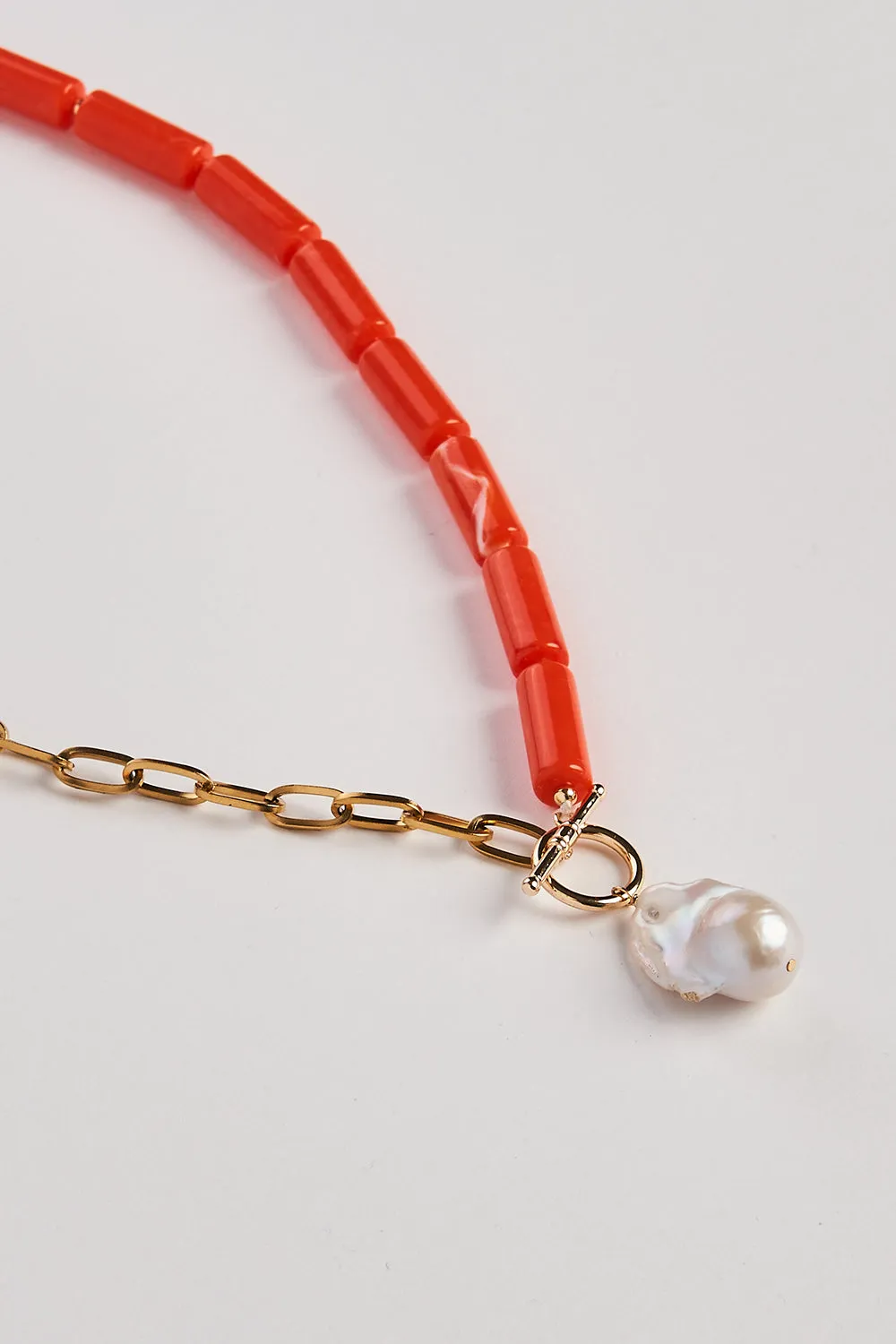 Spliced Baroque Pearl Necklace - Spliced Baroque