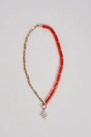 Spliced Baroque Pearl Necklace - Spliced Baroque