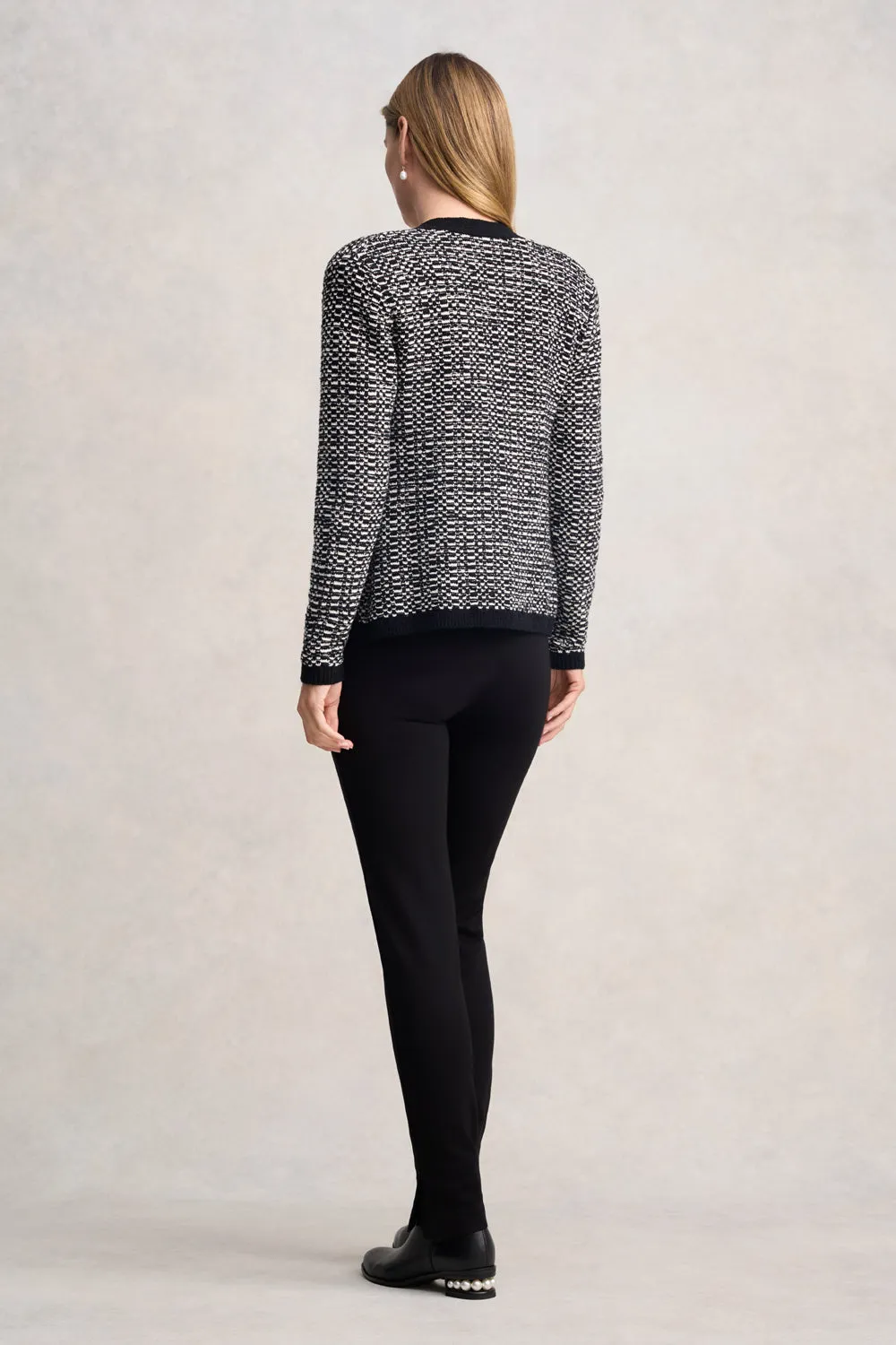 Tape Yarn Cardigan - Black Multi