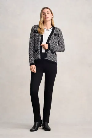 Tape Yarn Cardigan - Black Multi