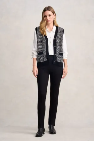 Tape Yarn Vest - Black Multi