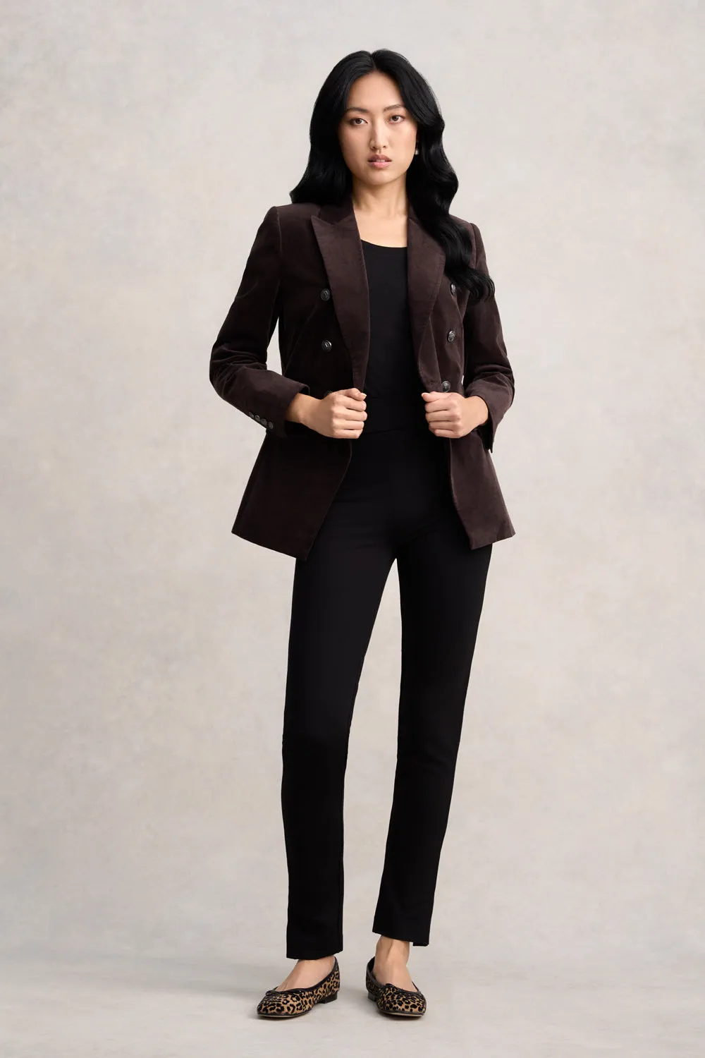Velvet Blazer - Chocolate