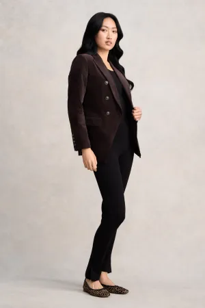 Velvet Blazer - Chocolate