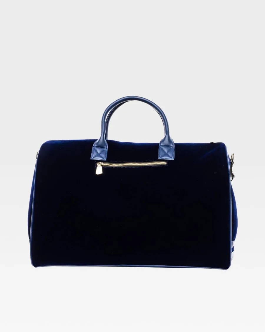Velvet Duffle Bag in Royal Blue