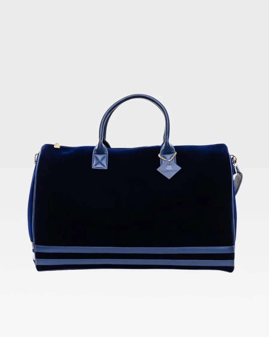 Velvet Duffle Bag in Royal Blue