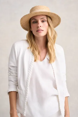Venetian Boater Hat - Natural