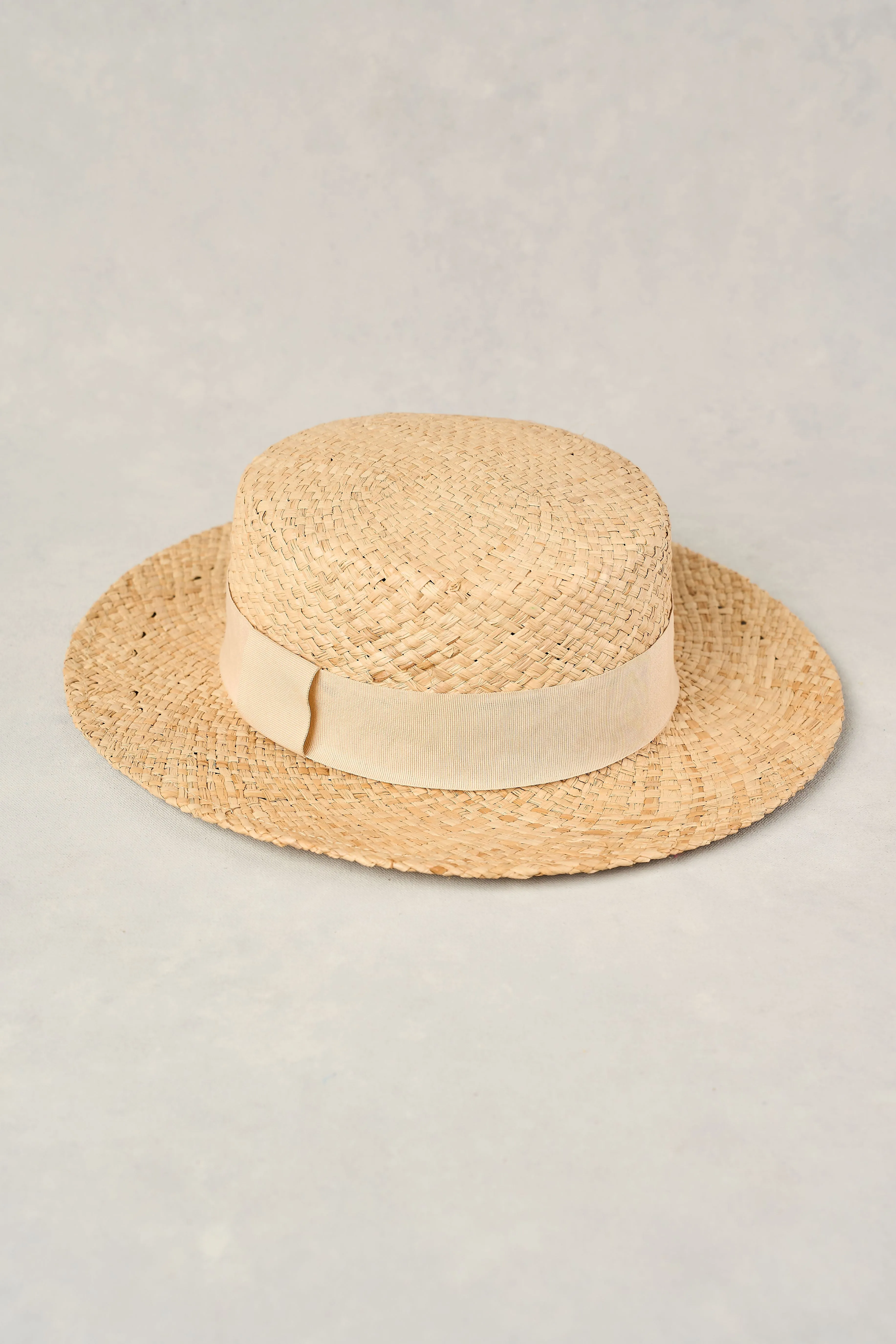 Venetian Boater Hat - Natural