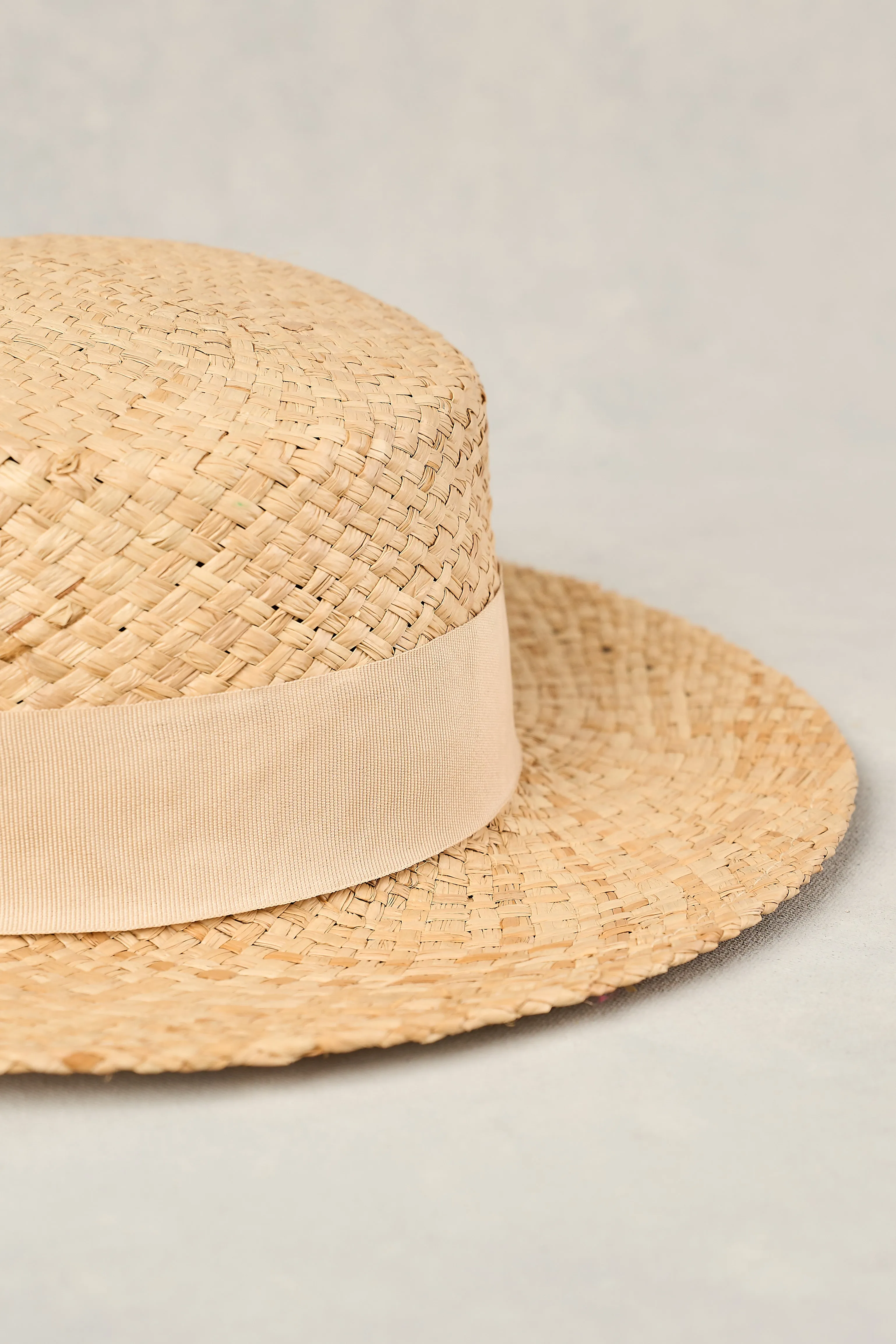 Venetian Boater Hat - Natural