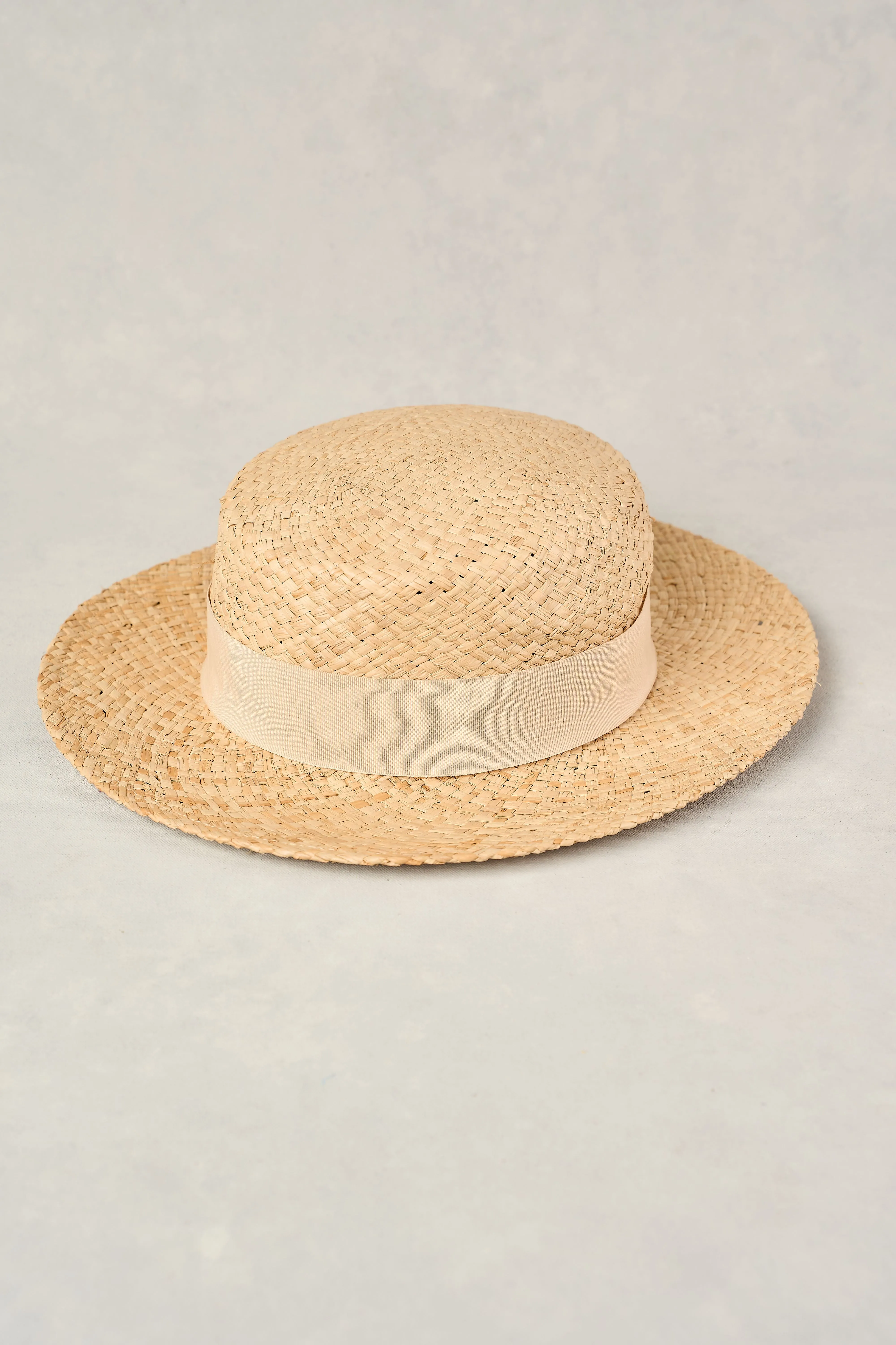 Venetian Boater Hat - Natural