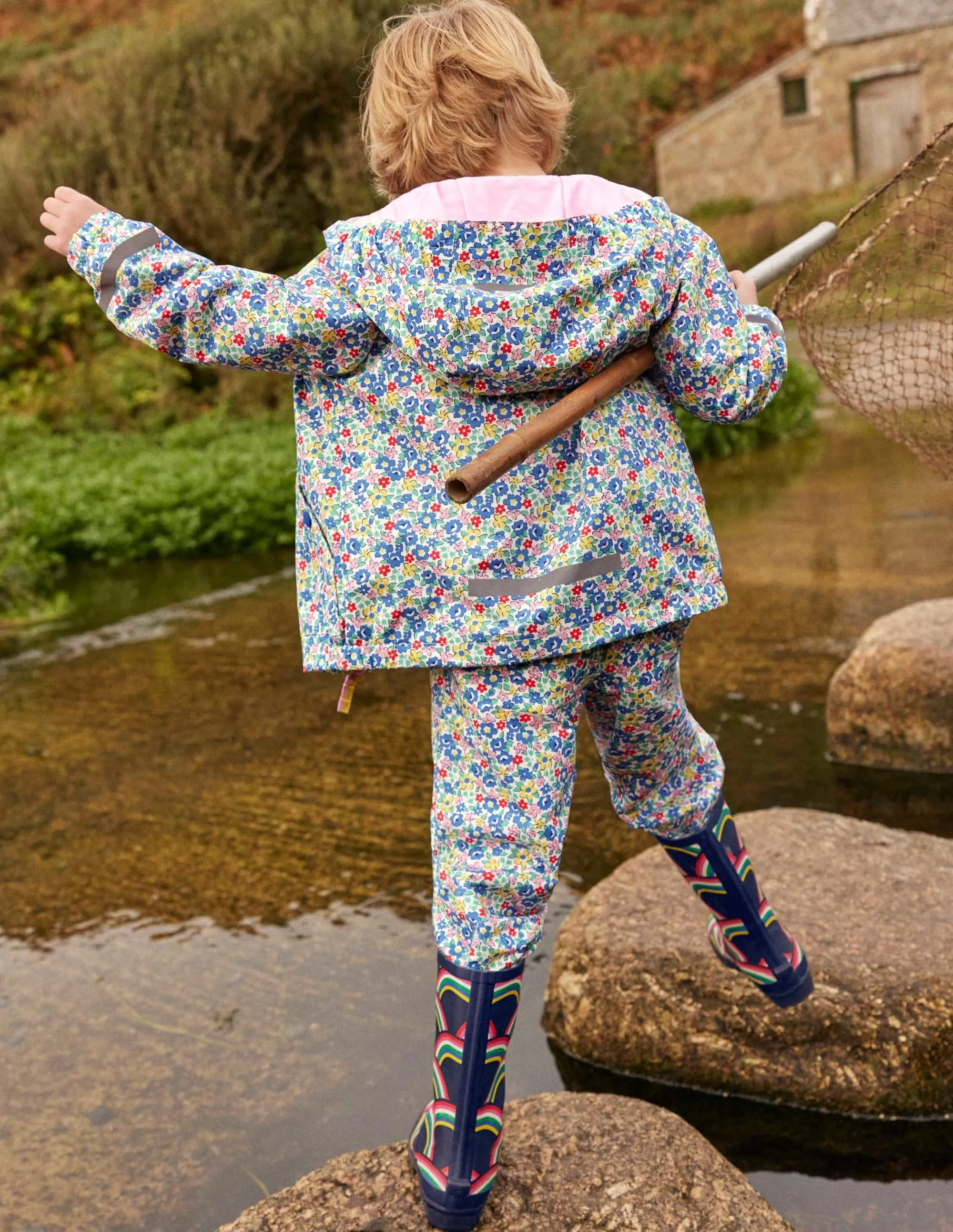 Waterproof Rain Jacket-Multi Spring Floral