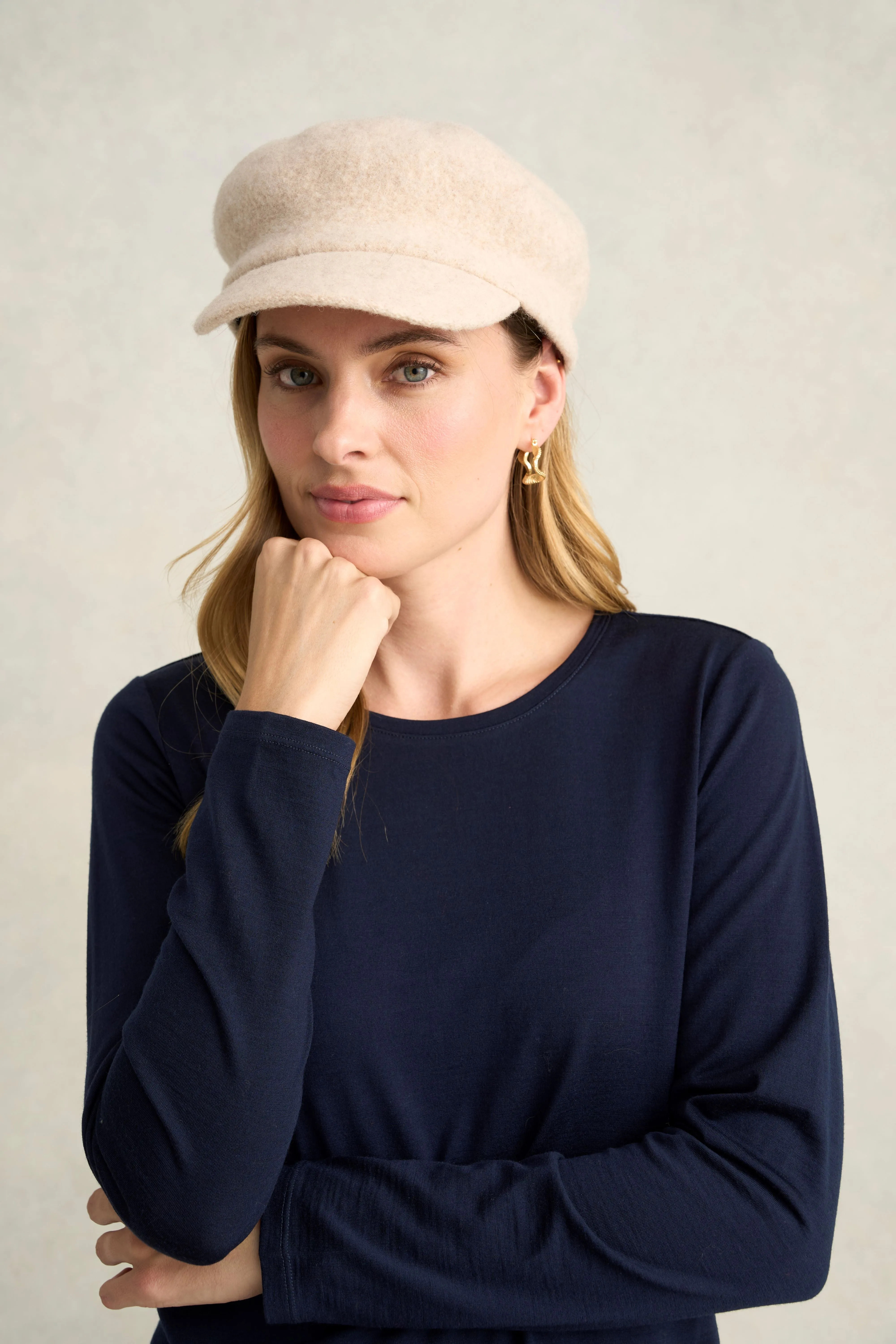 Wool Bakerboy Hat - Neutral